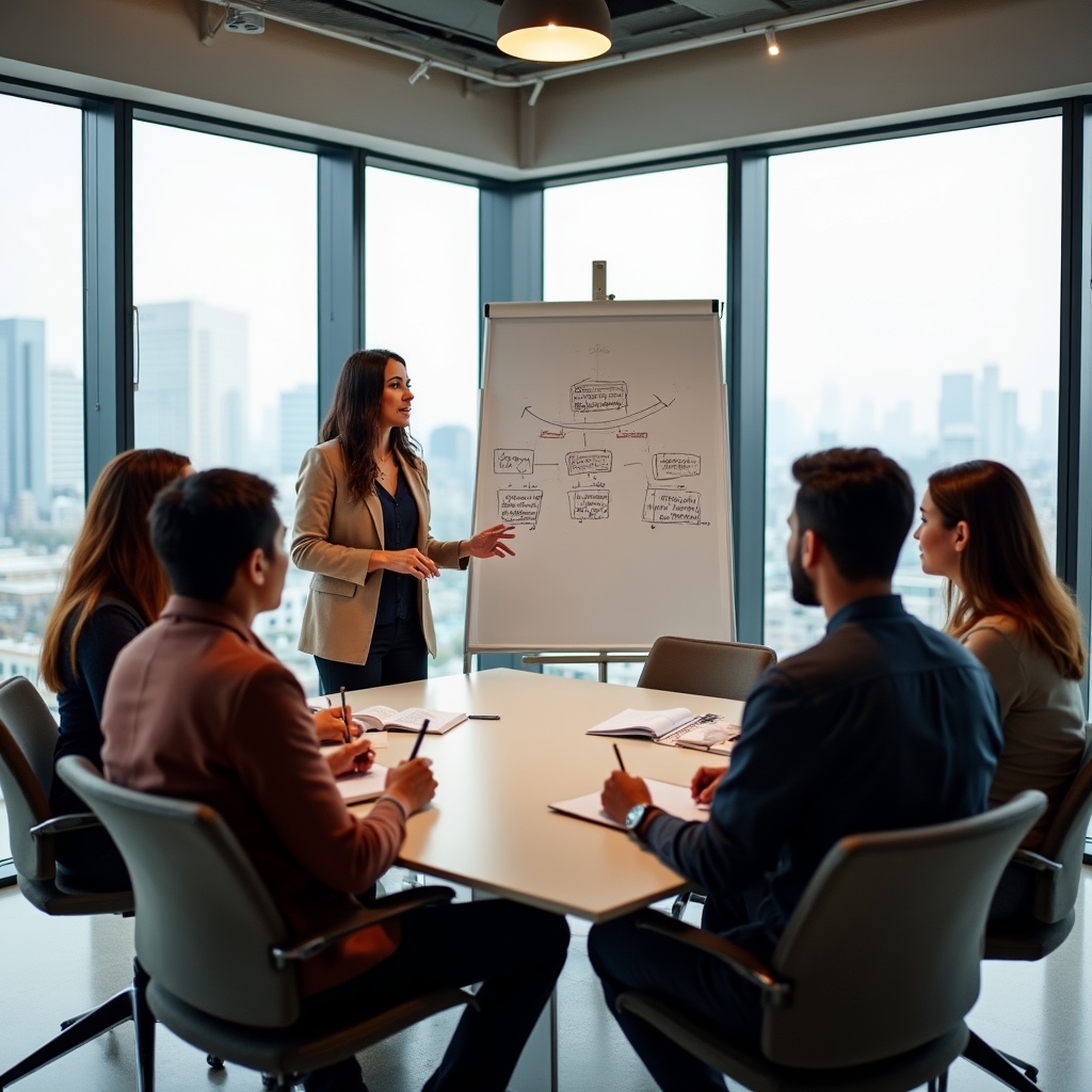 Group financial education workshop session with participants